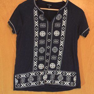 Lucky Brand Patterned Shirt Blue sz M